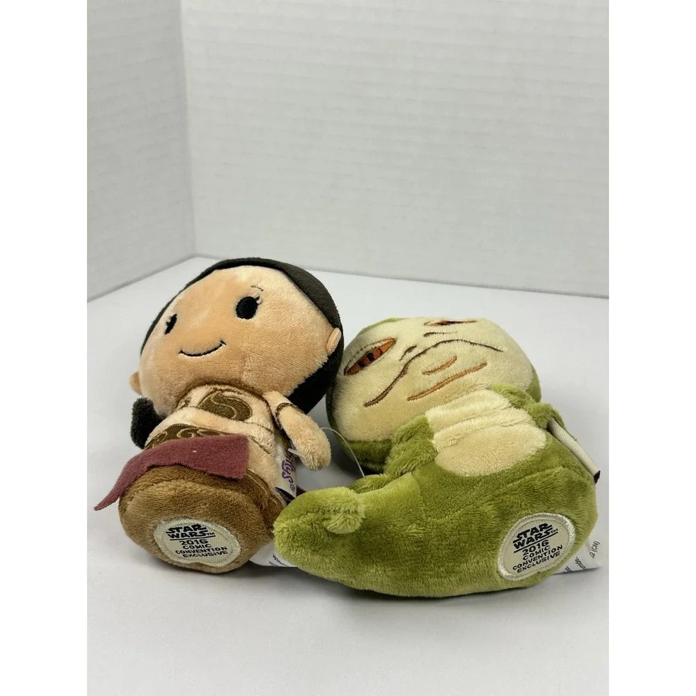Hallmark itty bittys Princess Leia Jabba Plush Star Wars Comic Con 2016 Set